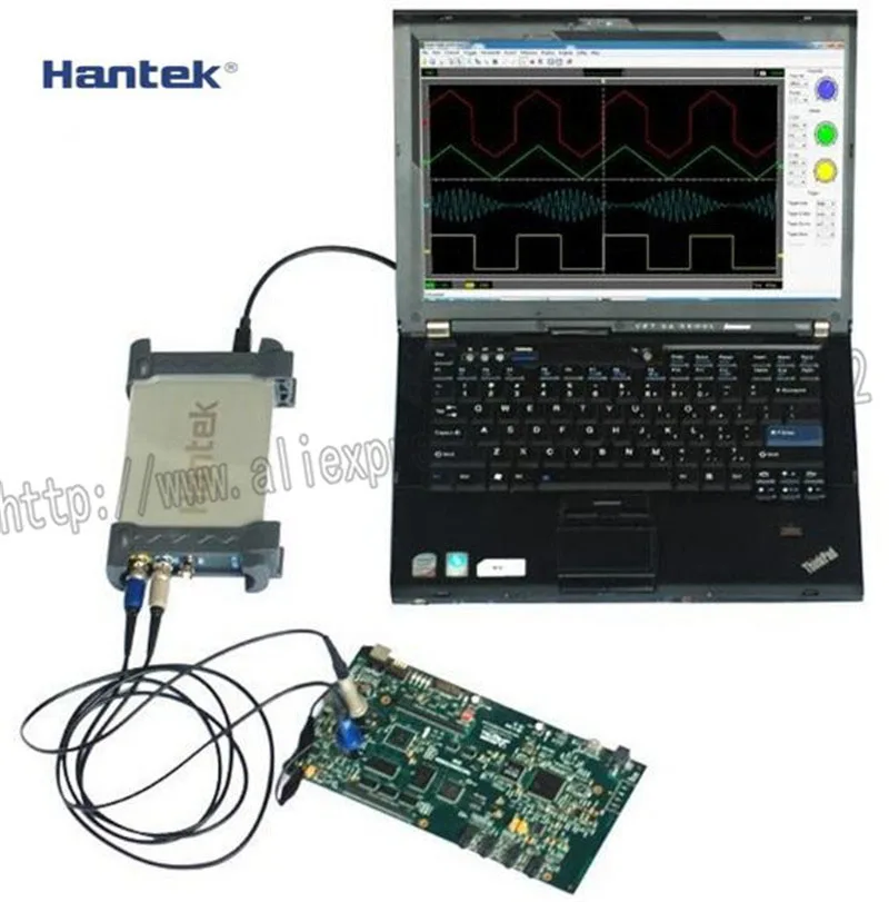 

Hantek 6022BE PC-Based USB Digital Storage Virtual Oscilloscope 20MHz Bandwidth 2 Channels