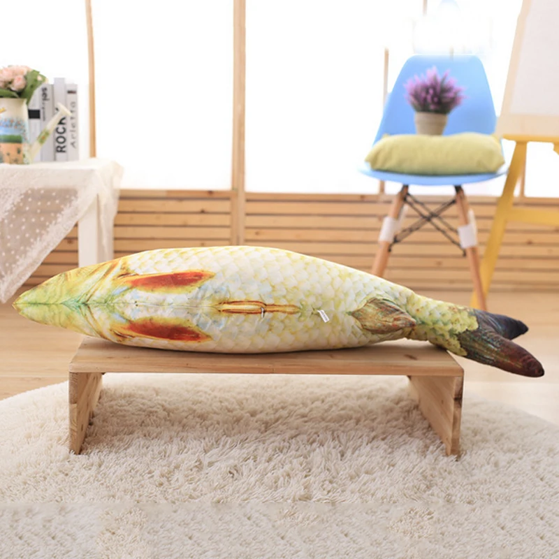 1 шт. 3D Рыба креативный кот котенок жевательная игрушка кукла кошачья мята мягкая