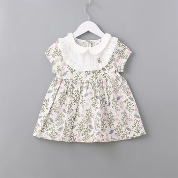 

Top Quality Infant Girl Summer Dress Flowers Cotton Comfortable Dress GirlsBaby Princesss Dresses Clothing