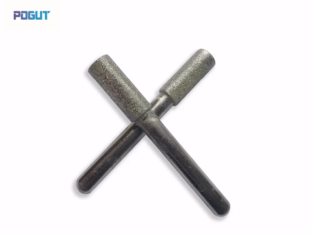 Length 60mm Diamond Burs Set DREMEL 8mm Cylindrical Head 6mm Shank Rotary Tool Drill Bit for grinding jade, stone, marble, glass