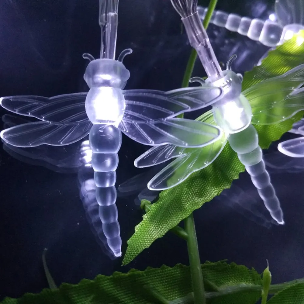 Dragonfly Energy Saving Solar Fairy LED String Light Lamp Outdoor Christmas Festival Party Garden Decoration lumiere (2)