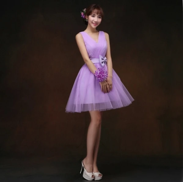 Сирень элегантный девушки v шеи опухшие pageant dress для подростков короткие случаю