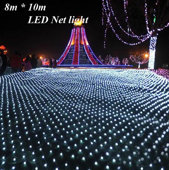 

2M*3M 210LED Christmas Wedding Party Background Holiday Running Water Waterfall Water Flow Curtain LED Light String 210 Bulbs