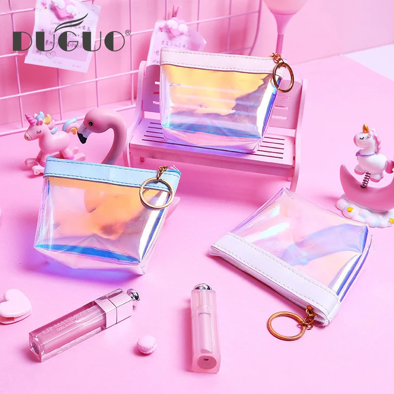 

DUGUO cute stationery coin purse laser pencil case data cable headset waterproof storage bag pencil bag kawaii school supplies