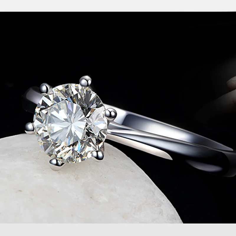 JEXXI Romantic Wedding Rings Jewelry Cubic Zirconia Ring for Women Men 925 Sterling Silver Rings Accessories
