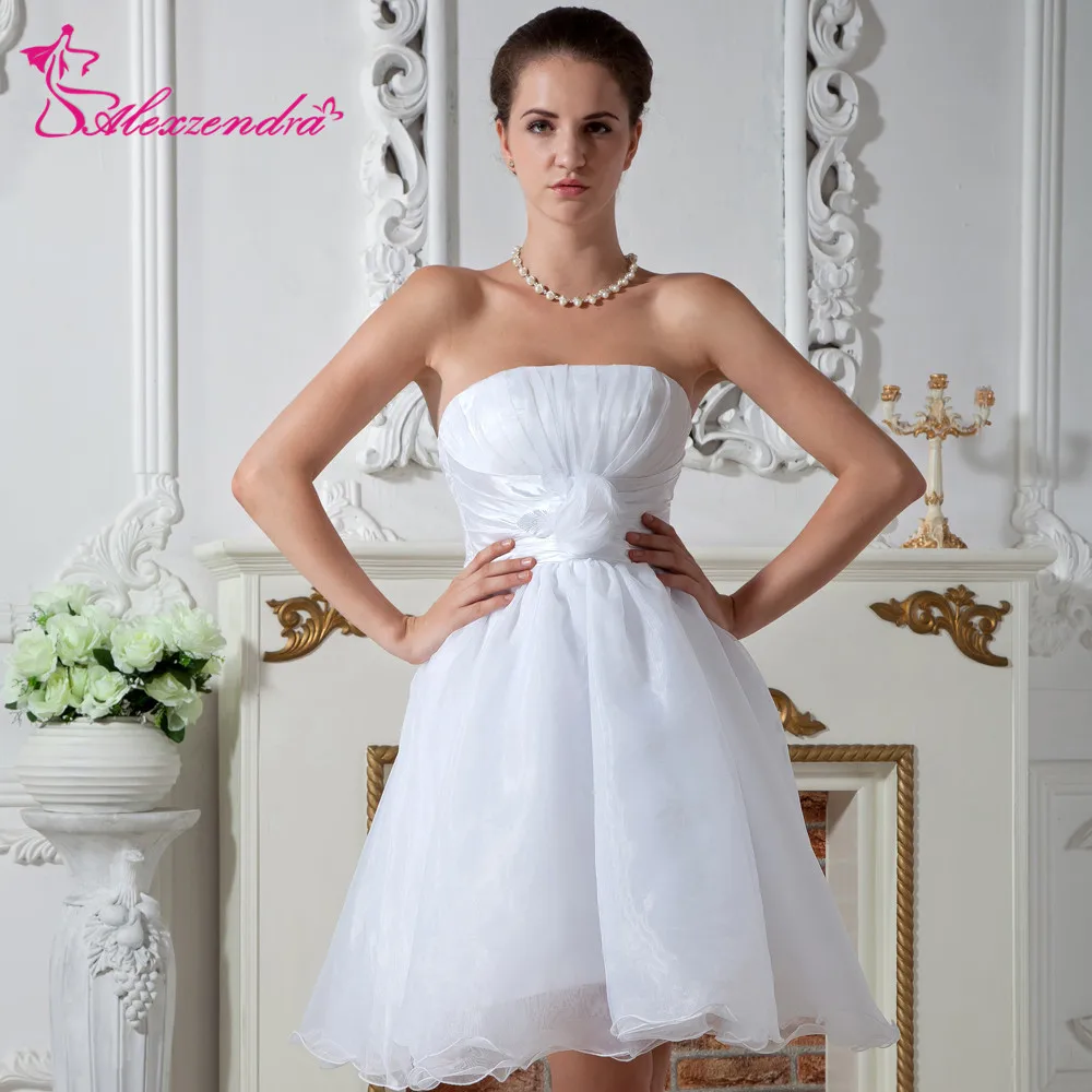 Aliexpress.com : Buy Alexzendra Organza Short Mini Wedding Dress 2018 A ...