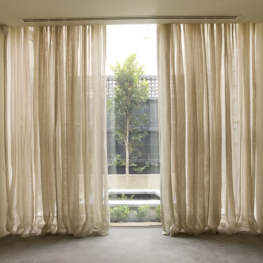 

Real Natural Linen Sheer Hot Brand Orginal Hemp Curtains Country style Solid Color Cortinas for Living Room Bedroom Coffee shop