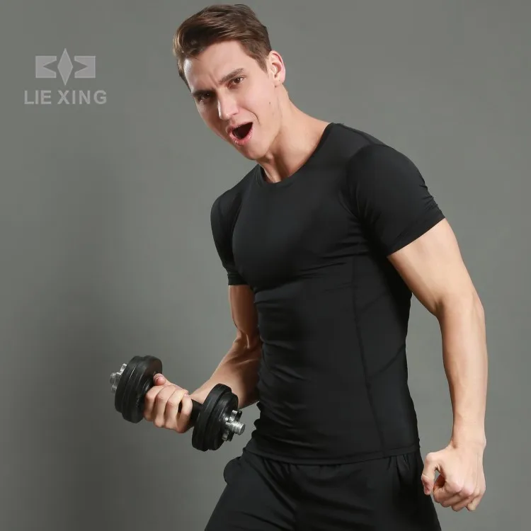 

A18193 Men Compression Sleeveless vest Running Jogging High-Quality elastic Quick-Drying Gym Male Brand Sport Top Gym Clothes