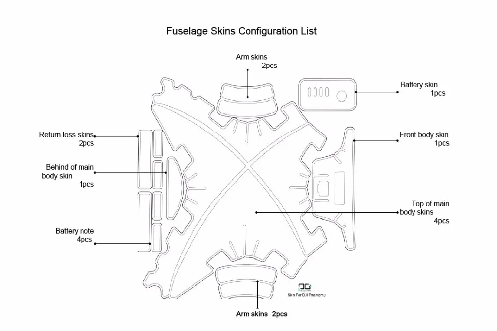 PGY DJI Phantom 3 PVC Matte Golden Ice Film Skin Decal Stickers Vinyl Film Phantom 3 Accessories Drone Wrap Sheet Film Sticker