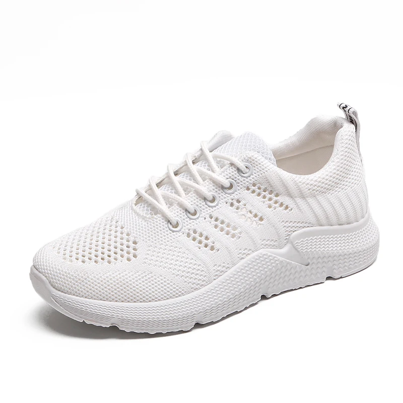 Классическая теннисная обувь женская летняя прохладная дышащая Спортивная обувь женские кроссовки мягкие удобные кроссовки chaussures femme - Цвет: Белый