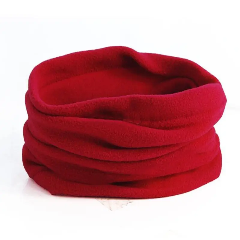 Новая многофункциональная маска мягкие мужские и женские зимние теплые флисовые Шарфы Воротник банданы Лыжная шапочка шапка - Цвет: Красный