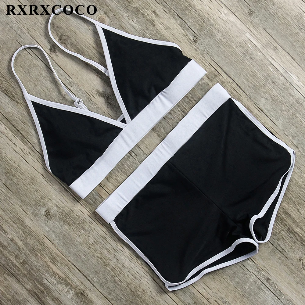 RXRXCOCO купальник с высокой талией 2019 новые сексуальные спортивные бикини женские