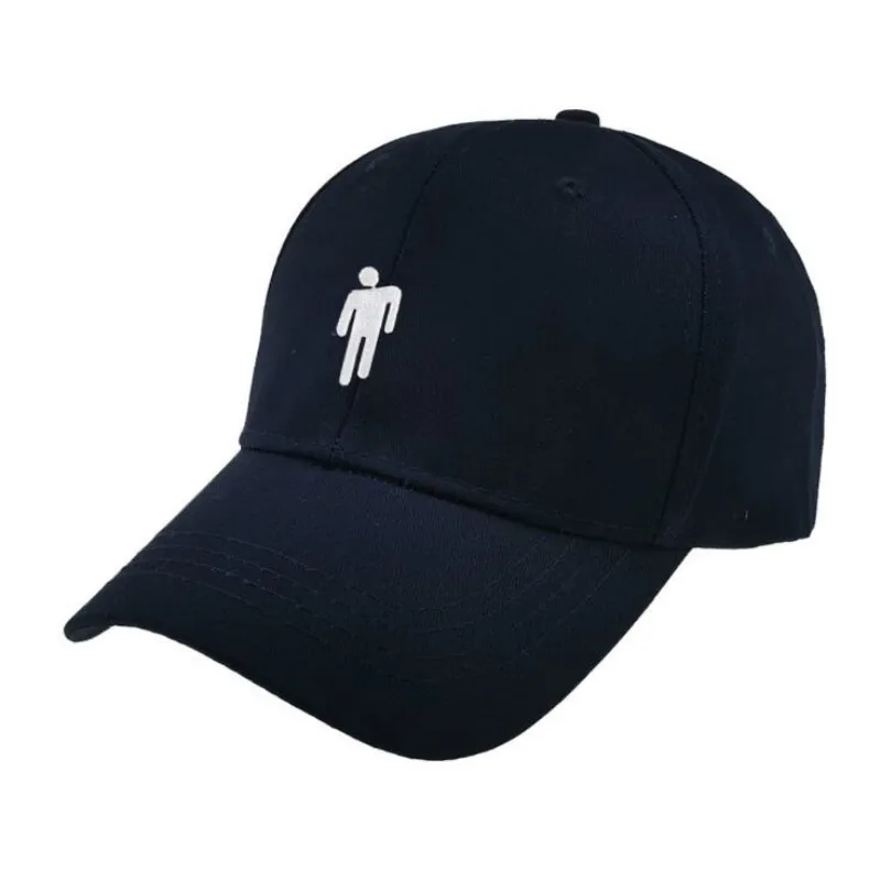 Billie Eilish Dad Hat, Женская хлопковая бейсболка на шесть футов, бейсболка в стиле хип-хоп, регулируемая Летняя мужская бейсболка, кепка Kpop Trucker Hat - Цвет: Тёмно-синий