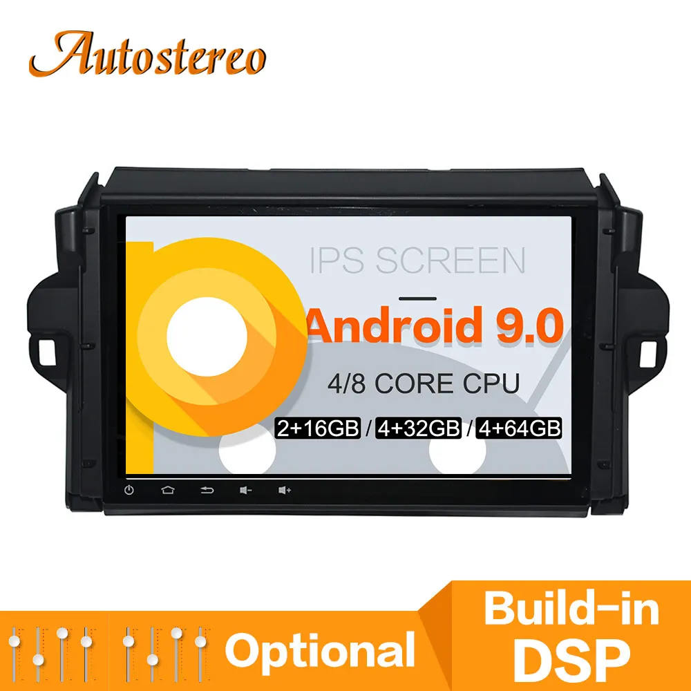 

IPS DSP Android 9.0 Car No DVD player For Toyota Fortuner SW4 15+ GPS Navigation Multimedia player head unit radio tape recorder