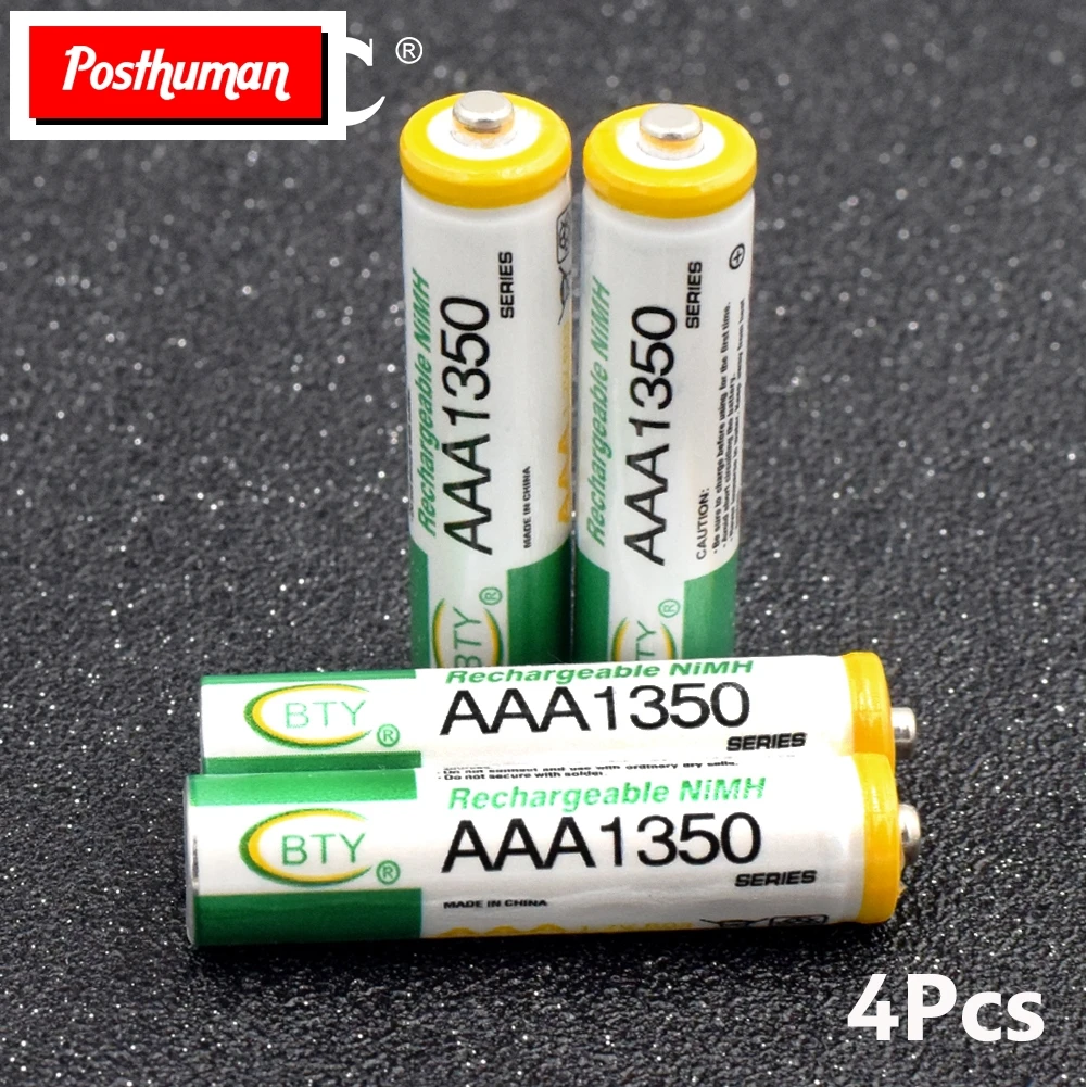 

POSTHUMAN Rechargeable Battery Multi-purpose AAA Rechargeable Battery HR03 LR03 MN2400 MICRO 24A 24AC 4003 824 1350mAh Ni-MH