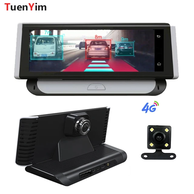 Special Price 4G ADAS 1080P Car DVR Camera GPS Navigation 8.0" IPS Dash Cam Android Registrar Full HD Video Recorder Dual Lens