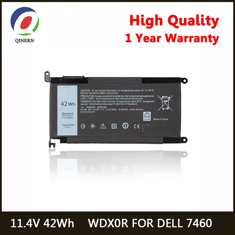 

11.4V 42Wh WDX0R Battery for Dell 15 5568 7560 5567/13 7368 Series 13 5378 14-7460 17-5770 13 5379 7570 WDXOR 11.4V TG-TECH