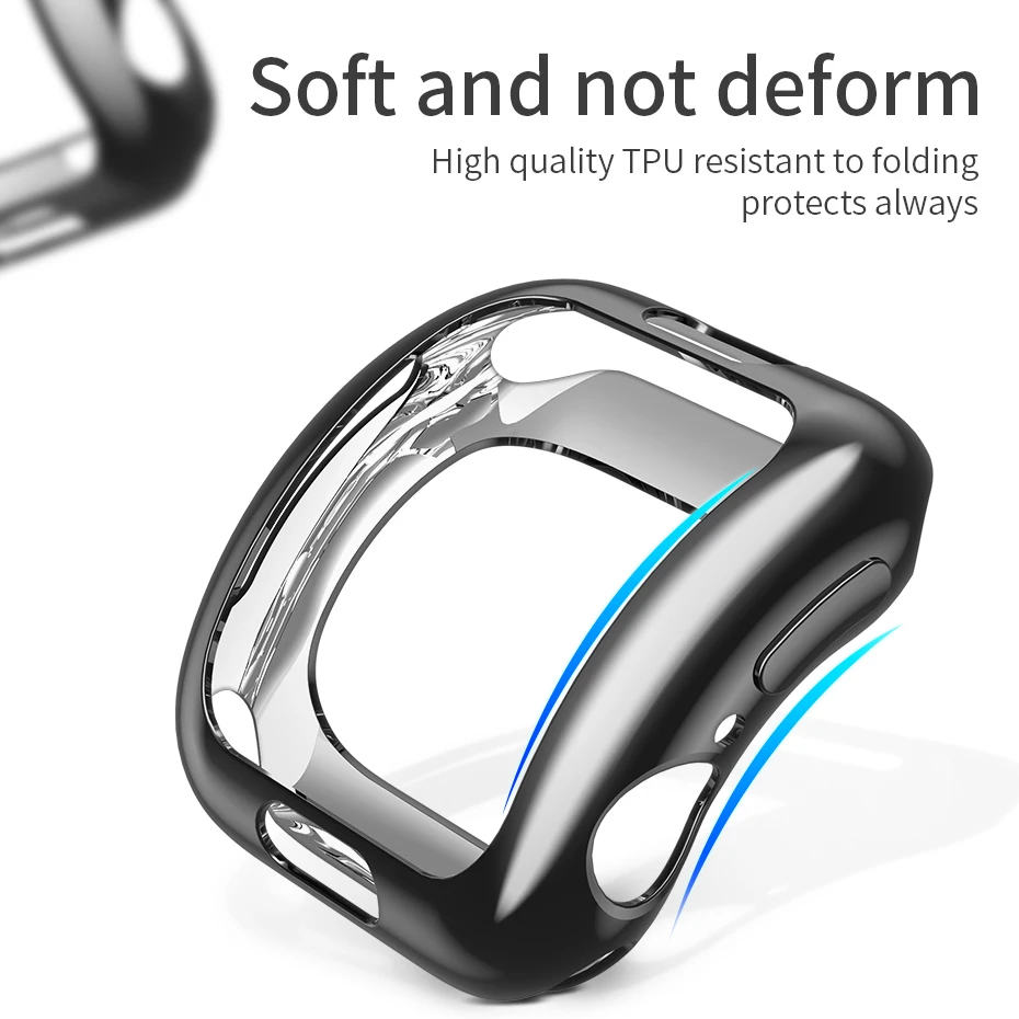 HOCO Ультратонкий разноцветный чехол для Apple Watch 5 44 мм 40 Силиконовый мягкий Iwatch