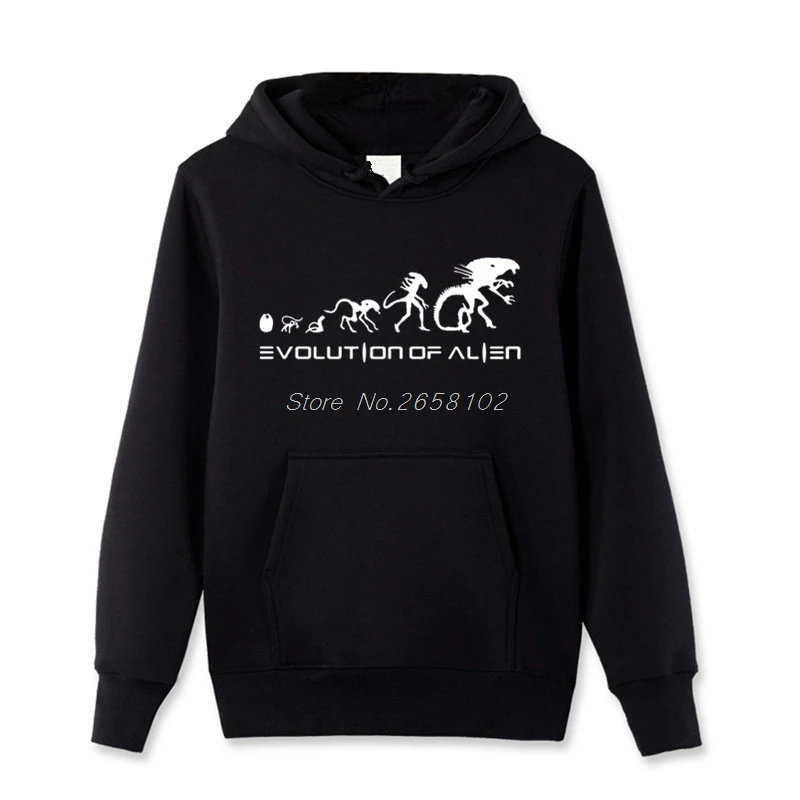 Новый высокое качество Чужой Эволюция Дизайн Толстовки Для мужчин забавные Демисезонный флисовый пуловер Толстовка модное пальто