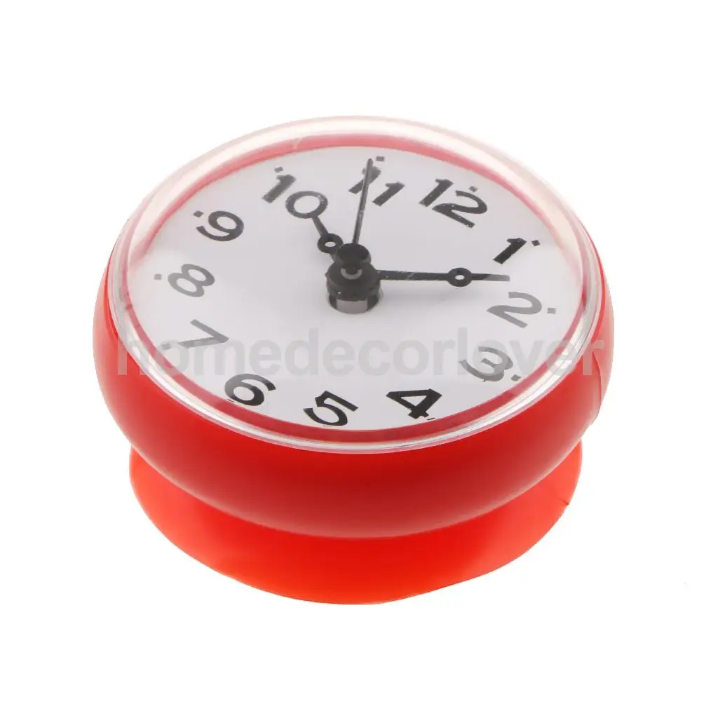 Water Resistant Shower Clock Suction Cup Bathroom Kitchen Clock Wall/Window Glass/Mirror Sucker