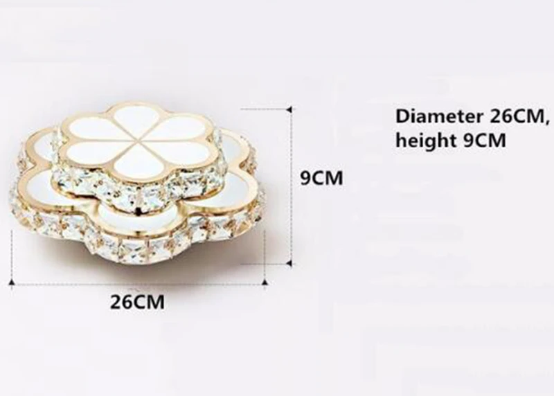 Кристальный светодиодный потолочный светильник для прихожей, лампа с цветами, золотой коридор, балкон, круговой светильник, прожекторы от производителя