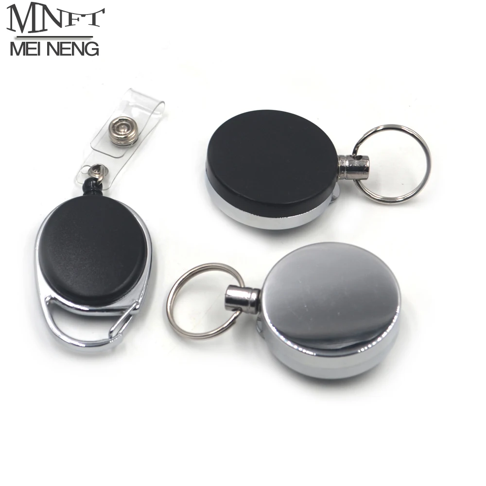 

MNFT 1Pcs Retractor Zinger Retractable Key Chain Keys Reel Badge HolderCarabiners Clip Fishing Gear Tackle Accessories