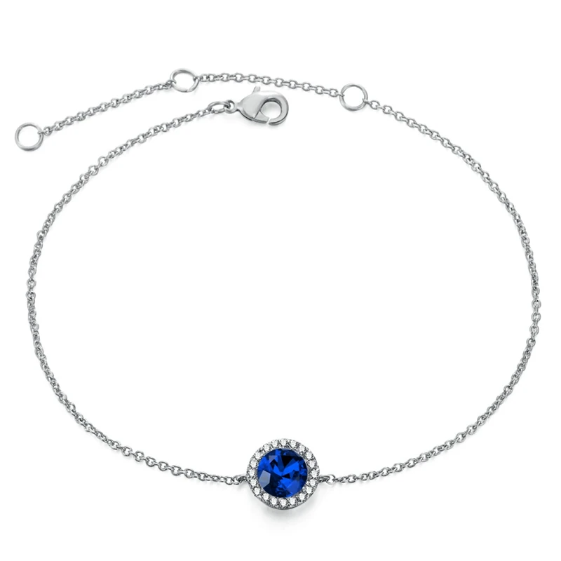 

MISANANRYNE Fashion Round Crystal Bracelets For Women Rose Gold Silver Color Cubic Zirconia Charm Bangles Femme Wedding Jewelry
