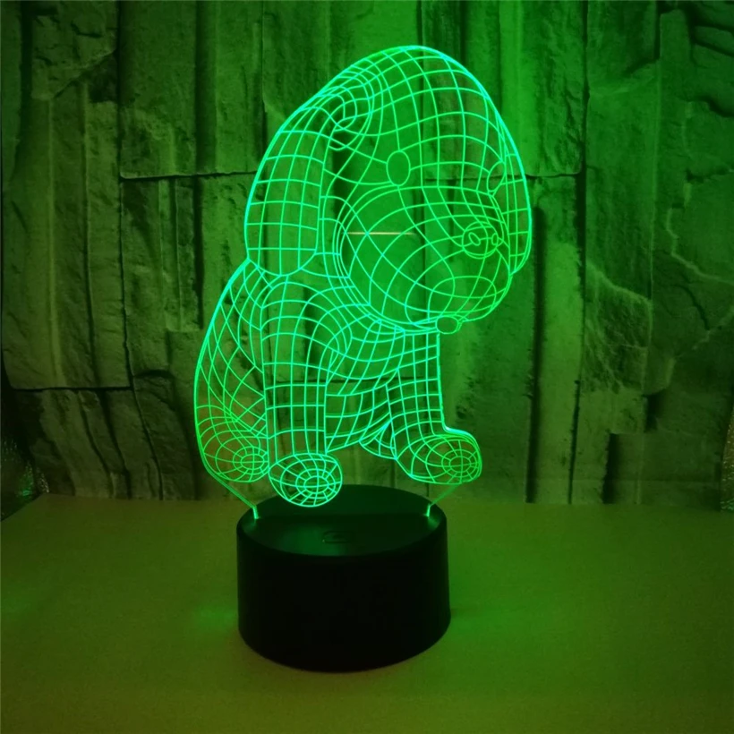 dog 3D night light (2)