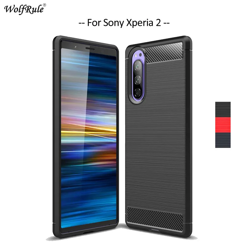 Чехол из углеродного волокна для телефона Sony Xperia 2 чехол мягкого ТПУ | Бамперы -33043638762