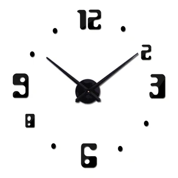 

2018 new wall clock acrylic mirror clocks reloj de pared quartz watch horloge home living room modern vintage diy 3d stickers