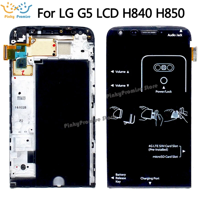 5," Новинка для LG G5 lcd H850 H840 RS988 с рамкой сменный экран для LG G5 SE ЖК-дисплей сенсорный экран H830 H860