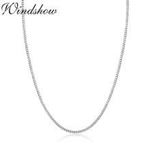 Тонкое 925 пробы Серебряное тонкое колье с цепочкой для женщин и девочек, ювелирное изделие, колье collane ketting 40 см 45 см