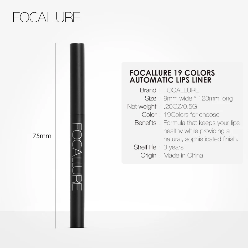 FOCALLURE Matte с контурным карандашом для губ функциональные бровей глаз и макияж