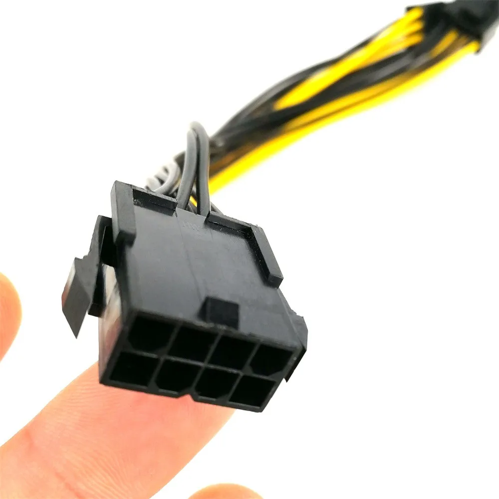 Mosunx 25cm PCI-e 8pin To Dual 8Pin / PCIe 8pin-2x(6+2pin) Graphics Video Card Power Cable Dropshipping