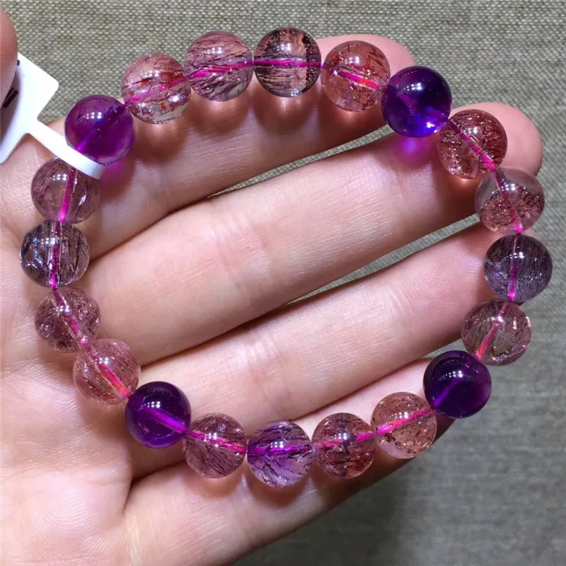 Natural Super Seven Melody Stone Rutilated Quartz Bracelet (3)