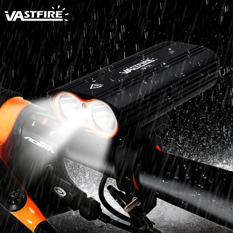 

Waterproof 2 XM-L T6 LED USB Rechargeable Bike Light 4 Modes Cycling Light Night Riding Bicycle Headlight with Built-in Battery