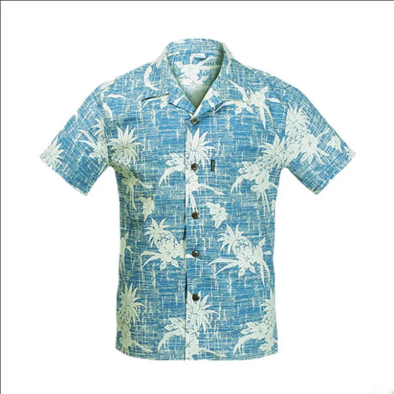 New Arrival 2016 Summer Mens Hawaiian Shirt US Size M XXL Short Sleeve Casual Printing Cotton