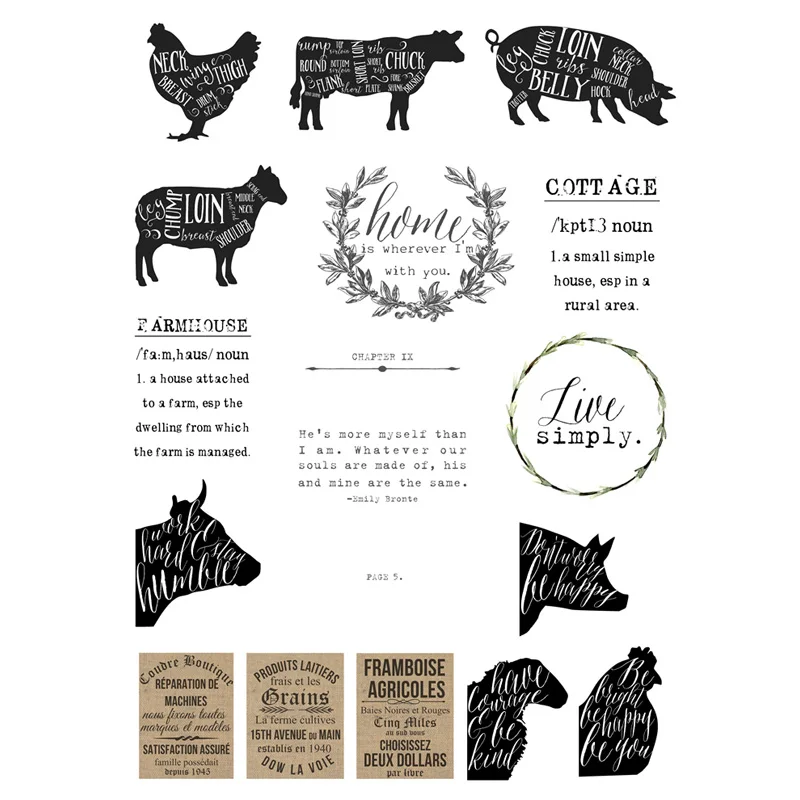 

2 pcs/lot Vintage Farm House Decoration Mohamm Planner DIY Sticker Pack Post It Notebook Bullet Journal Stickers Scrapbooking