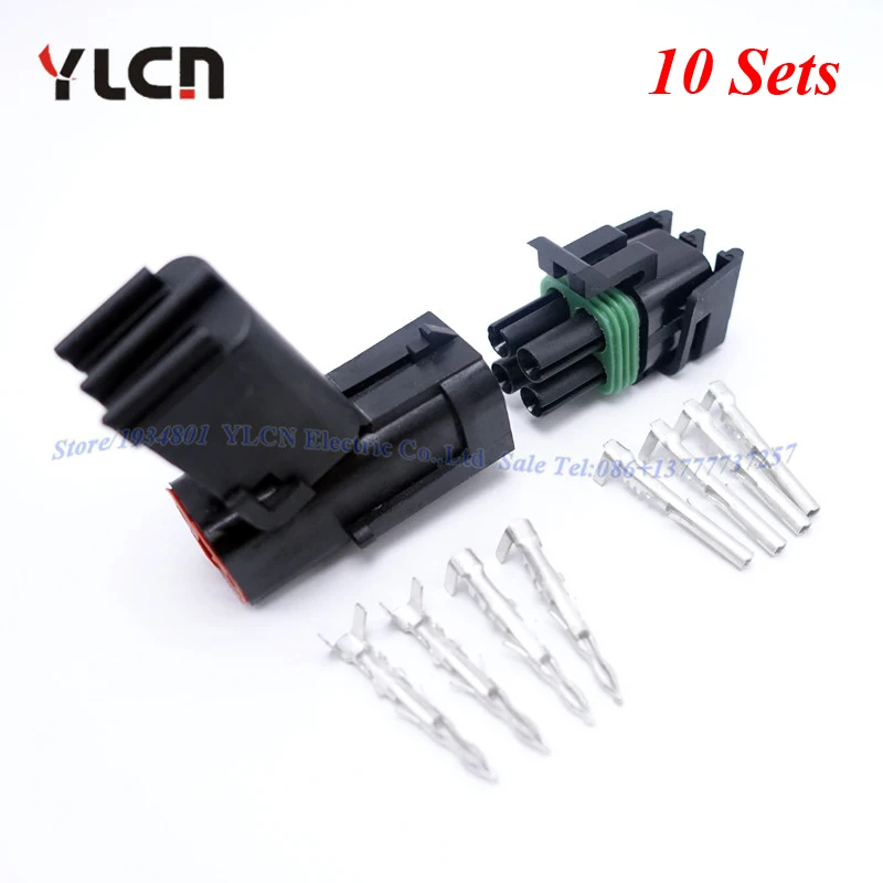 Wholesale 10 Sets Kits 4 Pin Way Brand Waterproof Seal Electrical Wire