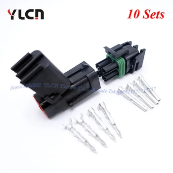 

Wholesale 10 Sets Kits 4 Pin Way Brand Waterproof Seal Electrical Wire Connector For Car Plugs Set Free Shipping