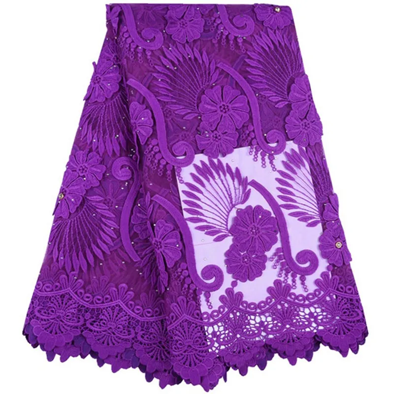 Nigerian Lace Fabric 2019 High Quality Milk Silk With Stones Rose Red African Net S1605 | Дом и сад