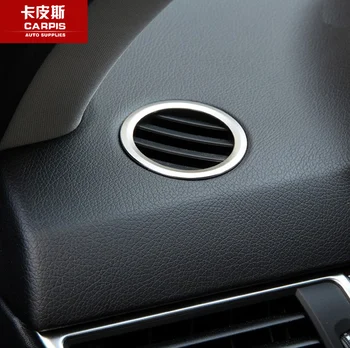 

ABS Chrome Car Dashboard AC Air Outlet Cover Trim AC Vent Ring Trim Sticker For Mercedes Benz ML300 W164 2008-2015 Car Styling