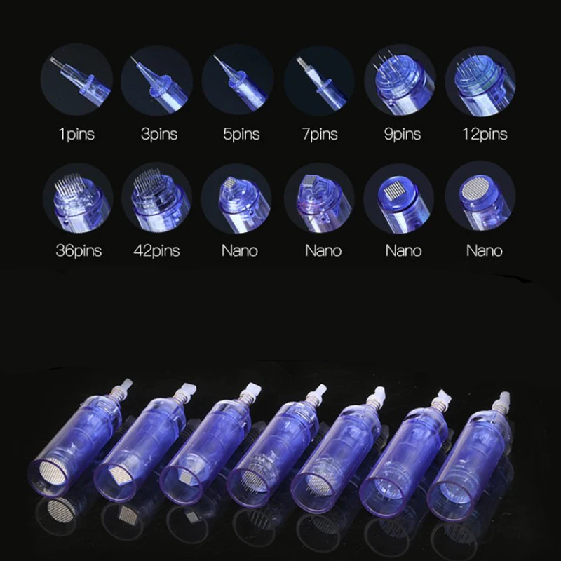 

20pcs Pen Needles 1/3//5/7 Pins Electric Derma Pen Needles Bayonet Cartridge For Auto Dr Pen A1 A6 Tattoo Needles Tip