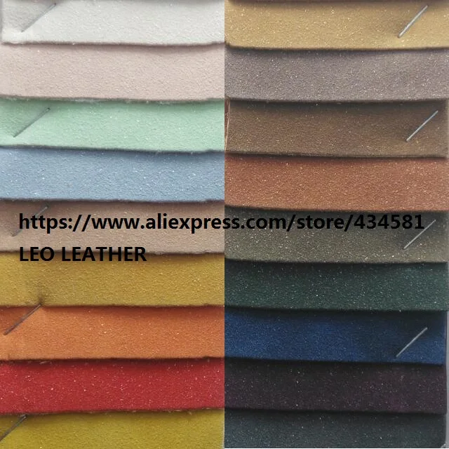 Nubuck Suede Glitter Synthetic Leather Fabric For Shoes Handbags Sofa