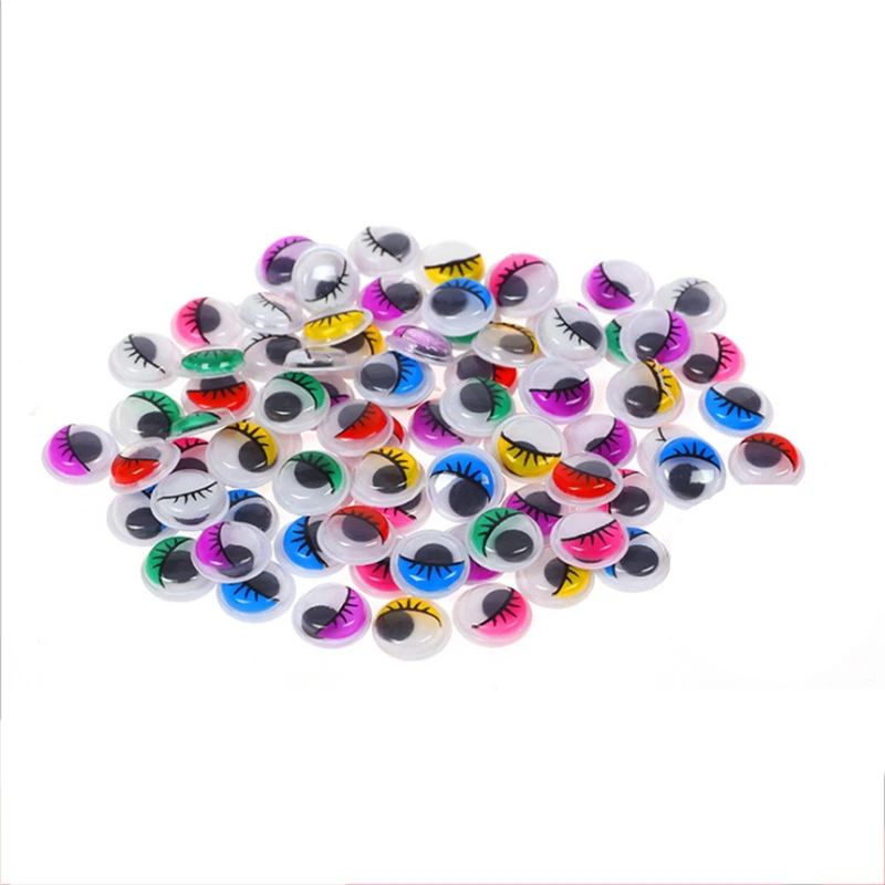 50pcslot Adhesive Active Eyes Colored Creative Hand-made DIY Craft Supplies Eyelashes Eyeball Stickers Clay Accessories (1)
