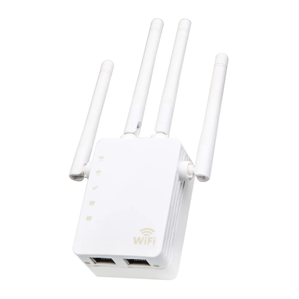 

1200 Mbps Dual Band Wireless AC 2.4G/5.8G Wifi Repeater 4 Antennas Bridge Signal Amplifier LCC77