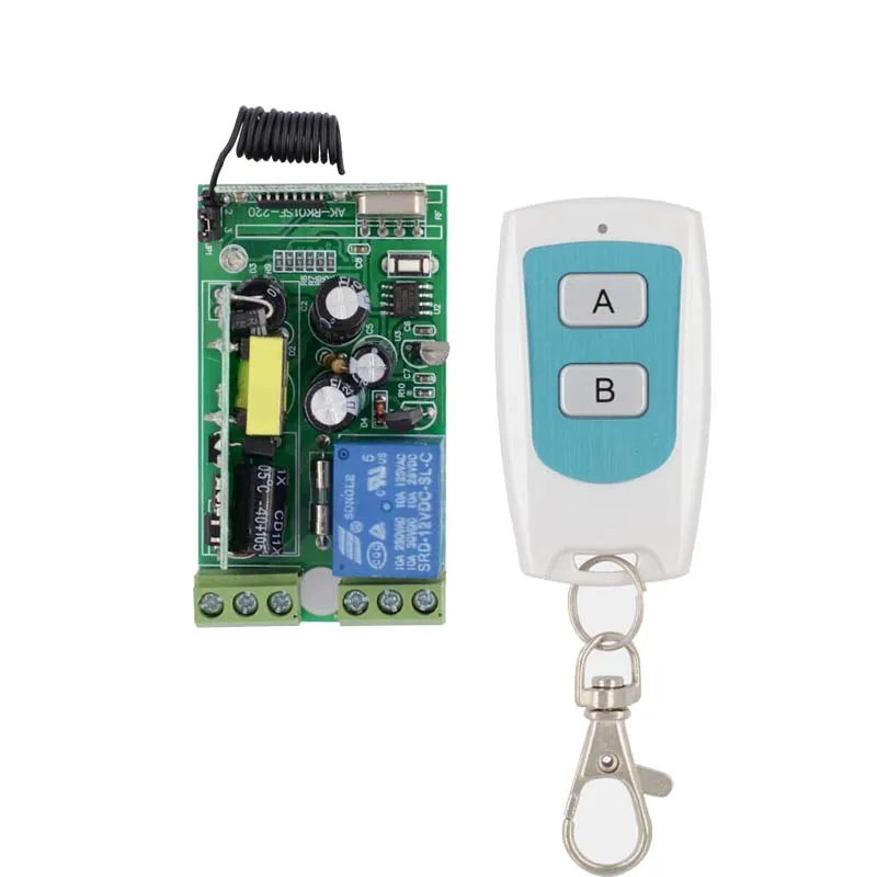 

Receiver Transmitter AC 85V 110V 220V 250V Wireless Remote Control switch 10A Relay Switch For Lamp/Light LED ON OFF