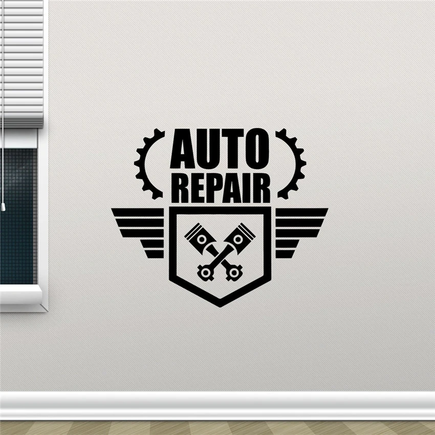Modern Design Auto Car Repair Wall Decal Repair Shop Services Garage