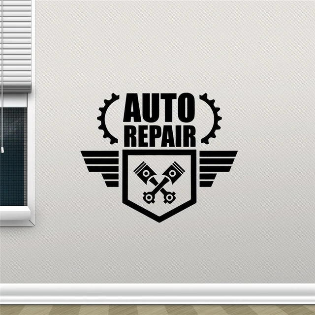modern design auto car repair wall decal repair shop services garage