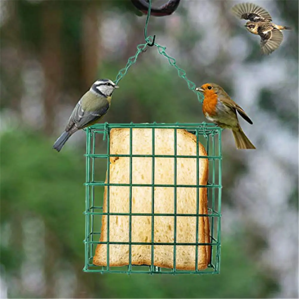 Кормушка для птиц зеленый Квадратный Блок для хлеба кормушка для птиц открытый птичий корм устройство для кормления